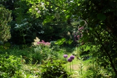 Blick von der Terrasse in den Garten